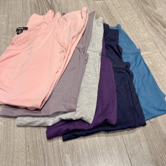 SET OF 6 Tank Tops Womens Size S Long Length Soft Fabric - Picture 1 of 7